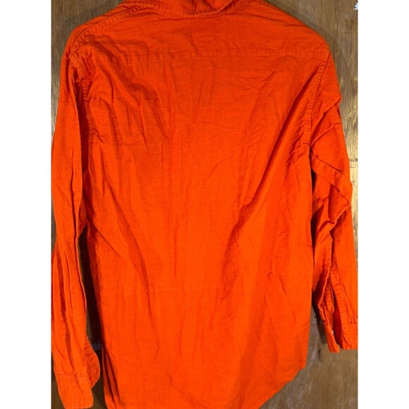 Vintage Big Mac JC‎ Penneys Flannel Collar Button Up Orange USA Medium 15-15.5 - Picture 9 of 9